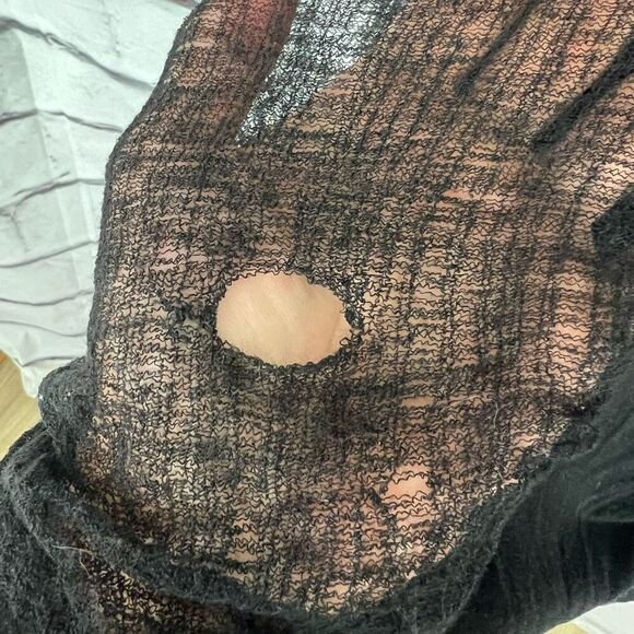 Free People We The Free Women's Black Knit Tunic Dress Size M - Picture 5 of 8